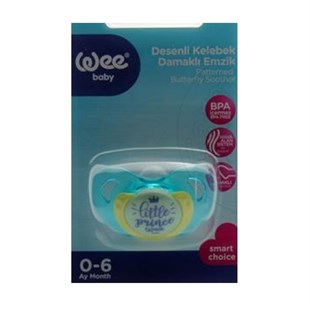 Wee Desenli Kelebek Damaklı Emzik 0-6 Ay