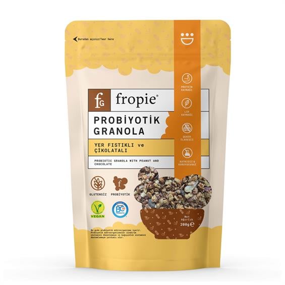 Fropie Yer Fıstıklı&Çikolatalı Probiyotik Granola 200 gr