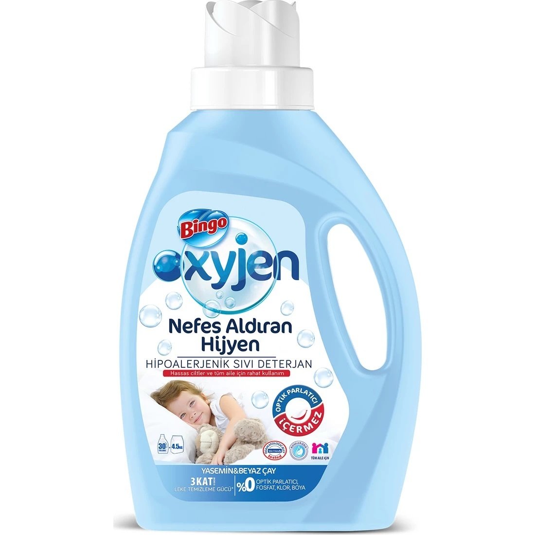 Bingo Oxygen Sıvı Deterjan Yasemin & Beyaz Çay 1950 ml