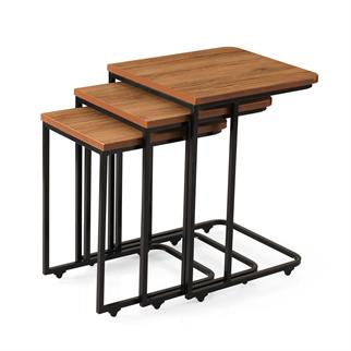 Karataş MZ-9403 CE Metal Zigon Sehpa Ceviz