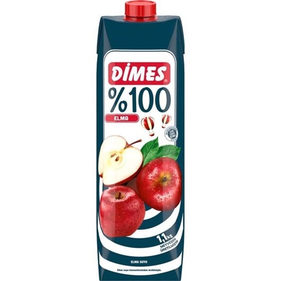 Dimes 100 Meyve Suyu Elma 1 lt