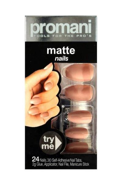 Promani Matte Takma Tırnak Kiti Bej