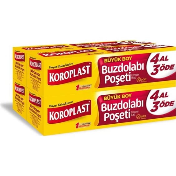 Koroplast Buzdolabı Poşeti Büyük Boy 4 Al 3 Öde 20'li