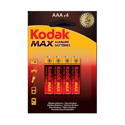 Kodak Pil  Max Alkalin İnce 4 lü