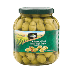 Tukaş Kalamata Usulü Kırma Yeşil Zeytin 4 XL 1000 G