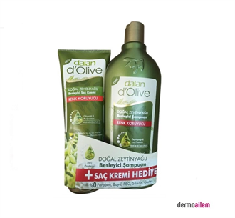 Dalan Dolive Renk Koruyucu Şampuan 400 ml + Renk Koruyucu Saç Kremi 200 ml