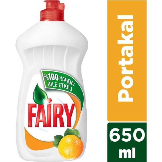 Fairy Sıvı Bulaşık Deterjanı Portakal 650 ml