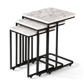 Karataş MZ-9404 CE Metal Zigon Sehpa Carrara