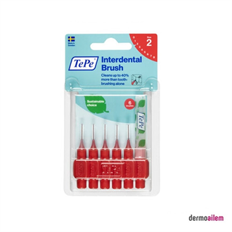 TePe Arayüz Fırçası 2 Numara Blister Kırmızı 0,5 mm T182