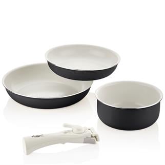 Falez AB 001 Bondy 4 lü Tiktak Tava Seti Siyah