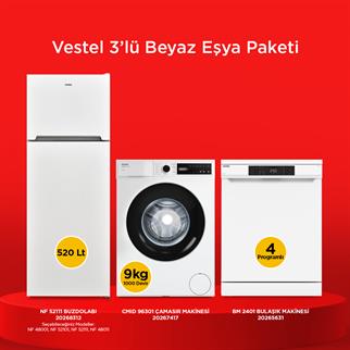 Vestel 3lü Beyaz Eşya Paketi