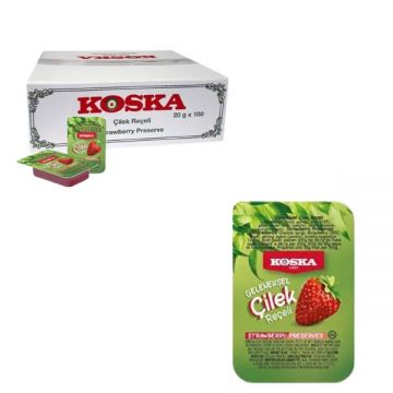 Koska Piknik Geleneksel Çilek Reçeli 20 gr x 100 Adet