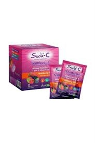 Suda Vitamin C Sambucus 1000 mg Vitamin C + Zinc D3 20 Saşe