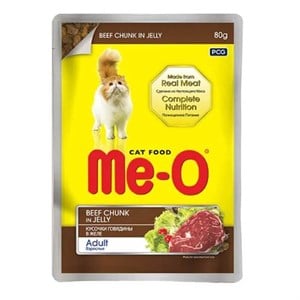 ME-O Jöle İçinde Pouch Dana Etli  Kedi Konservesi 80gr