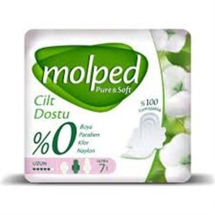 Molped Pur  Soft Tekli Hijyenik Ped 7' Adet Uzun