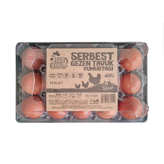 Ağız Tadım Gezen Tavuk Yumurtası 15'li