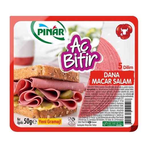 Pınar Aç Bitir Büyük Dilim Macar Salam 60 gr