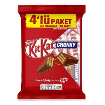 Nestle Kitkat Chunky Gofret 38 gr 4'lü