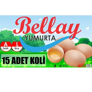 Bellay Yumurta 15 Adet Koli  M Boy Sarı Çiftlik Yumurtası