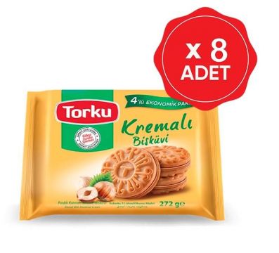 Torku Fındık Kremalı Bisküvi 244 Gr x 8 Adet