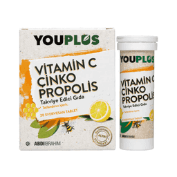 Youplus Vitamin C Çinko Propolis 20 Efervesan Tablet