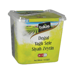 Tukaş Yağlı Sele Siyah Zeytin S-M 800 G