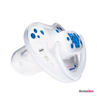 Bambino Desenli Kapaklı Damaklı Emzik 0-6 Ay No:1 Mor Fil