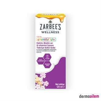 Zarbee's Wellness Hatmi, Biotin ve D Vitamini İçeren Takviye Edici Gıda 120 ml