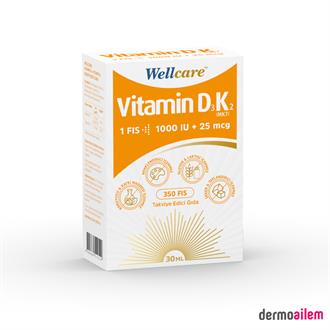 Wellcare Vitamin D3+K2 Sprey 30 ml