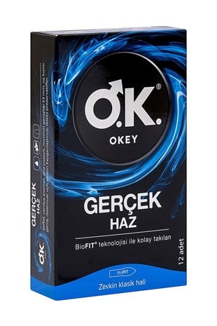 Okey Prezervatif Gerçek Haz 12'li