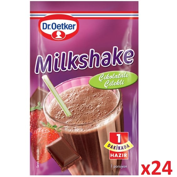 Dr.Oetker Milkshake Çikolatalı-Çilekli 24 gr 24'lü