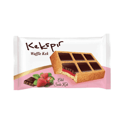 Kekspır Çilek Soslu Waffle Kek 45 G