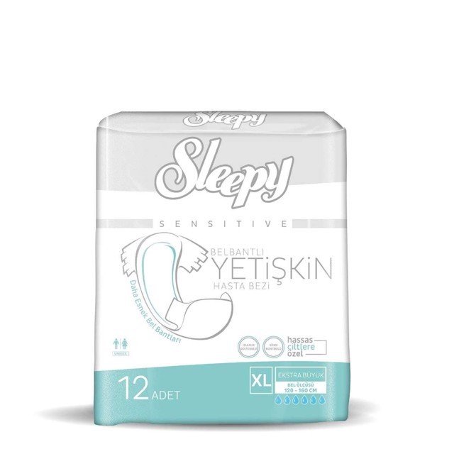 Sleepy Belbantlı Hasta Bezi XLarge 12'li
