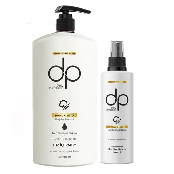 DP Şampuan 425 ml + Saç Kremi 180 ml Pamuk Sütü ve Buğday Proteini