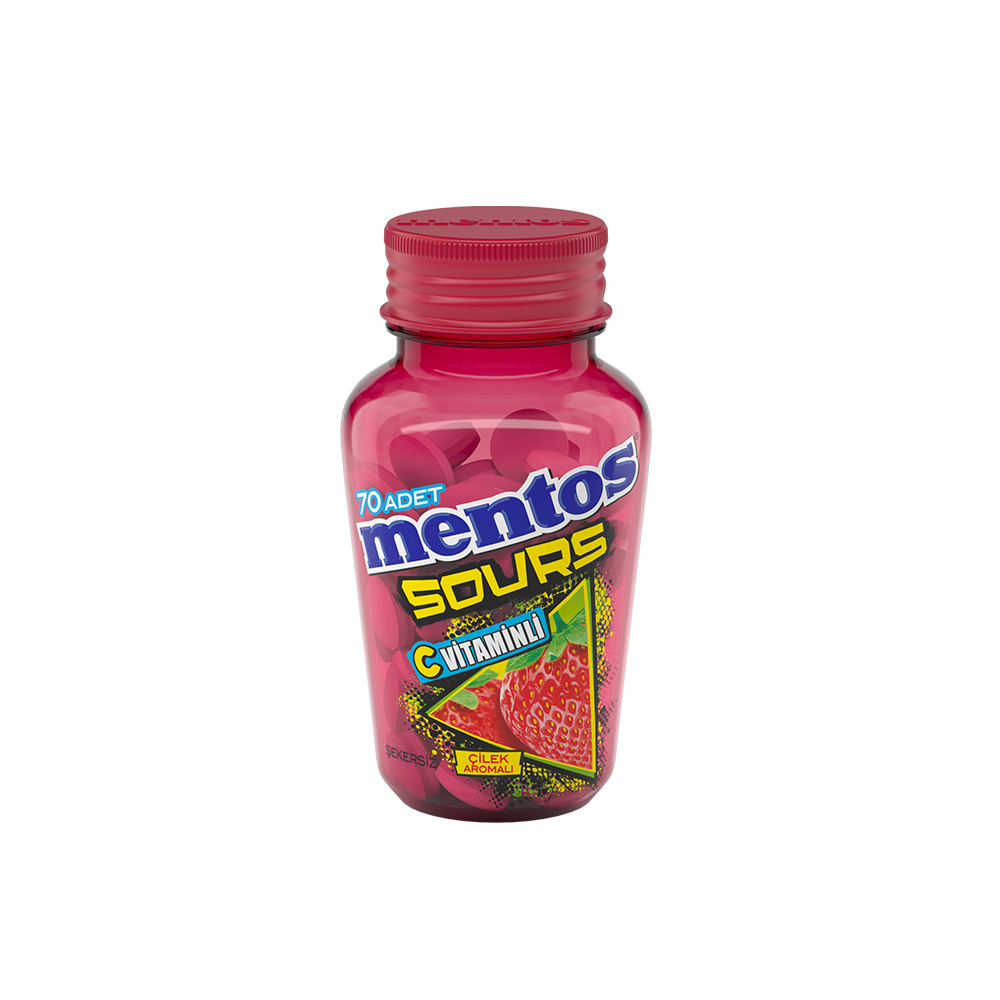 Mentos Sours Mint Çilek 49 gr