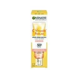 Garnier C Vitamini Parlak Günlük Güneş Koruyucu Fluid Yüz Kremi Isıltılı Doku SPF50+ 40ml