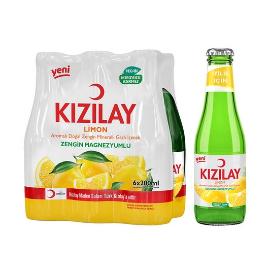 Kızılay Maden Suyu 6x200ml Limon