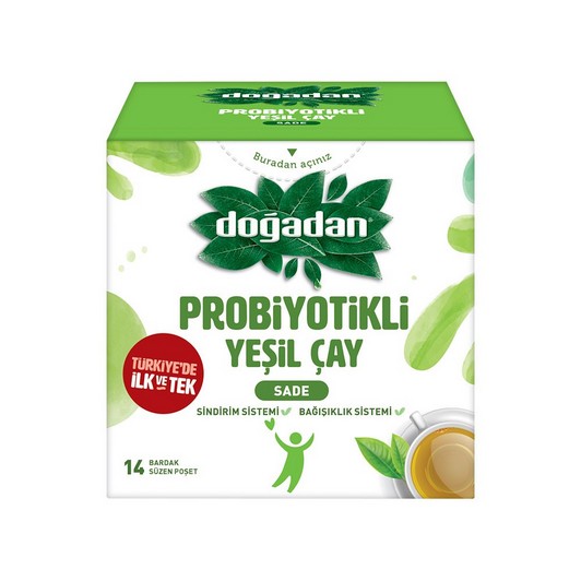 Doğadan Probıyotikli Yeşil Çay 23,8 gr Sade