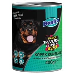 Bonisa Parça Etli Konserve Köpek Maması 400 g