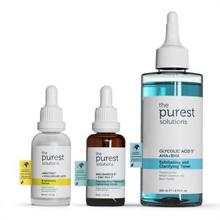 The Purest Solutions Sivilce ve Siyah Nokta Önlemeye Yardımcı Aydınlatıcı Bakım Seti 200 ml + 30 ml