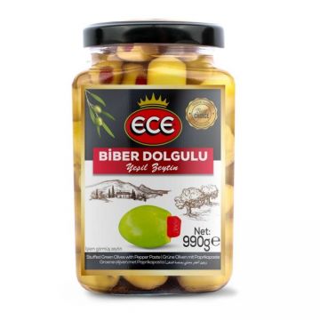 ECE YEŞİL ZEYTİN 550 GR BİBERLİ 