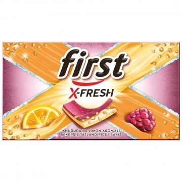 First X-Fresh Ahududu ve Limon Aromalı Sakız 27 Gr