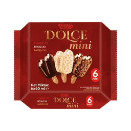 Freedo Dolce Mini Classic/Badem/Beyaz Dondurma 6x60 Ml