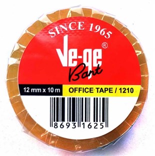 Ve-Ge Selefon Bant ETO Sarı Şeritli Office Tape 12mmx10m