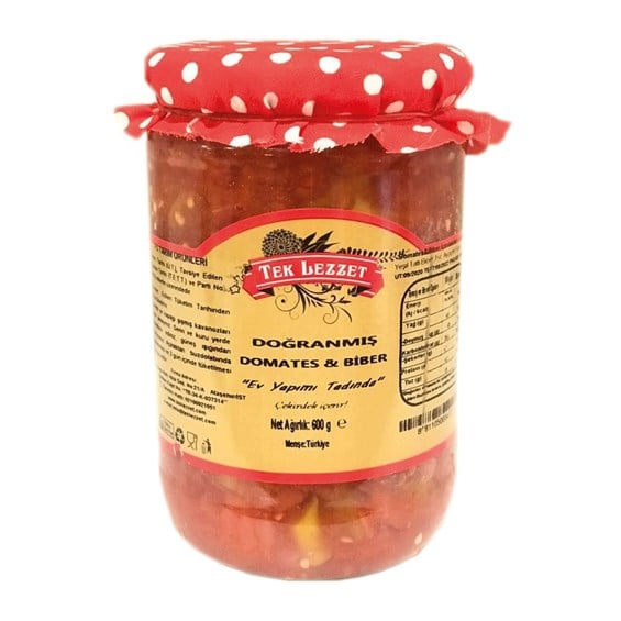Tek Lezzet Doğranmış Domates ve  Biber (Menemen) 600 gr