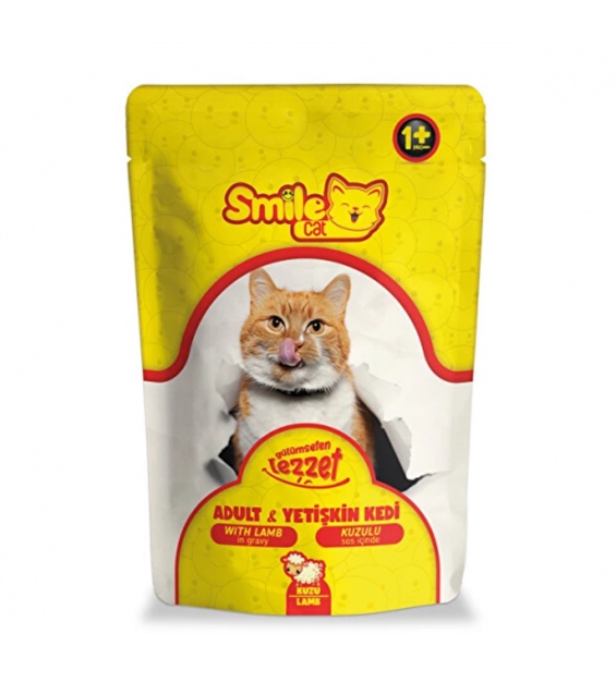 Smile Cat Pouch Küçük-Orta Irk Kuzulu 100 gr