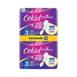 Orkid Platinum Gece Gündüz Hijyenik Ped No: 3 10'lu