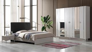 Marcabella Lodi 6 Kapılı Dolap Yatak Odası Takımı - Başlıklı