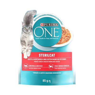 Purina One Pouch Yaş Kısır Kedi Maması Somon ve Havuçlu 85 gr
