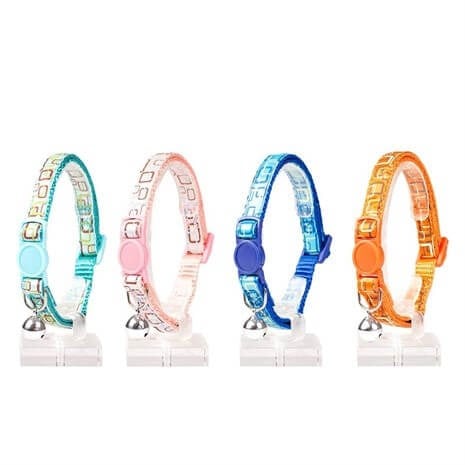 Duvo+ Retro Kareli Kedi Boyun Tasması Turuncu